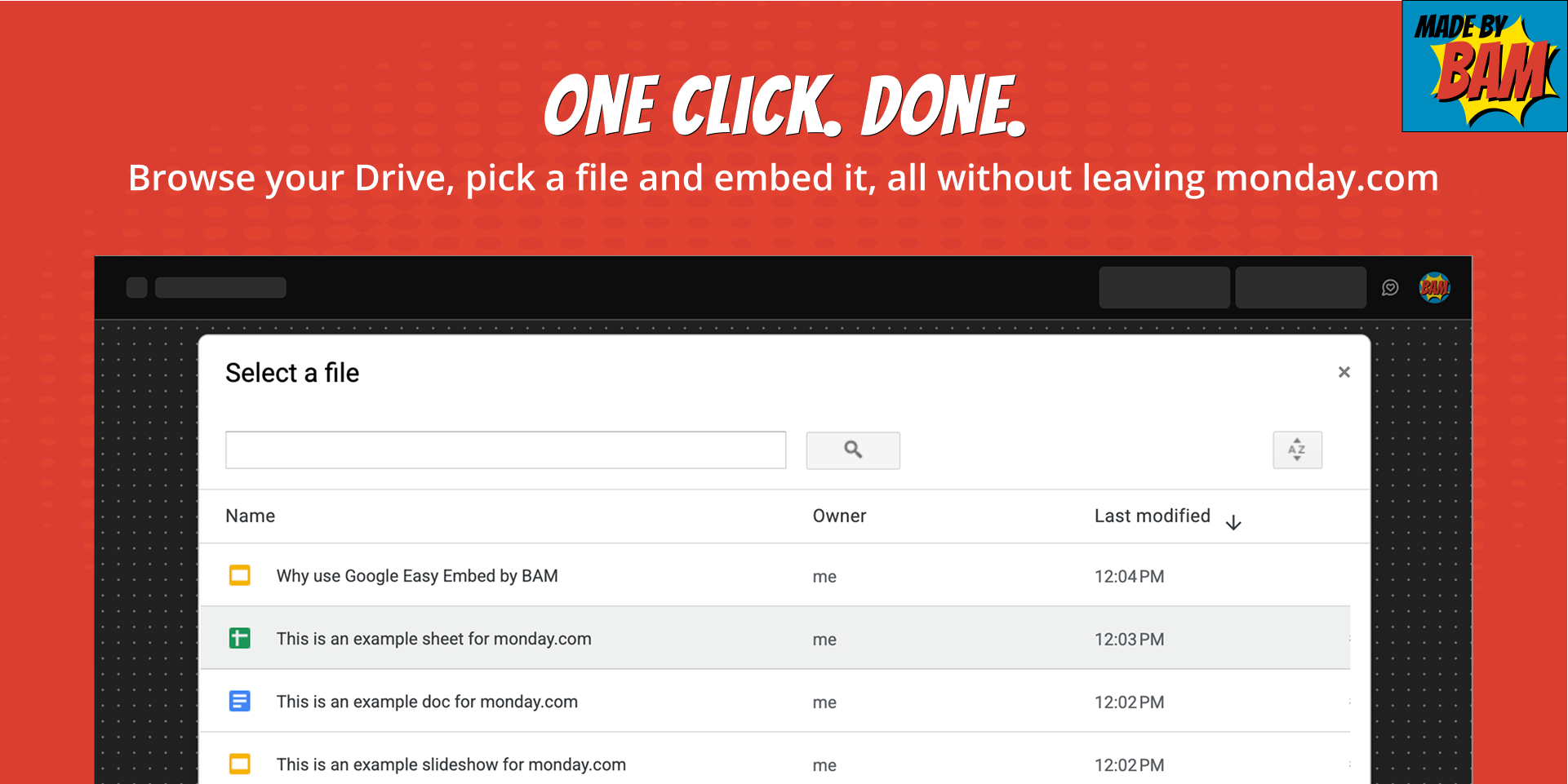 Google Easy Embed — one click done