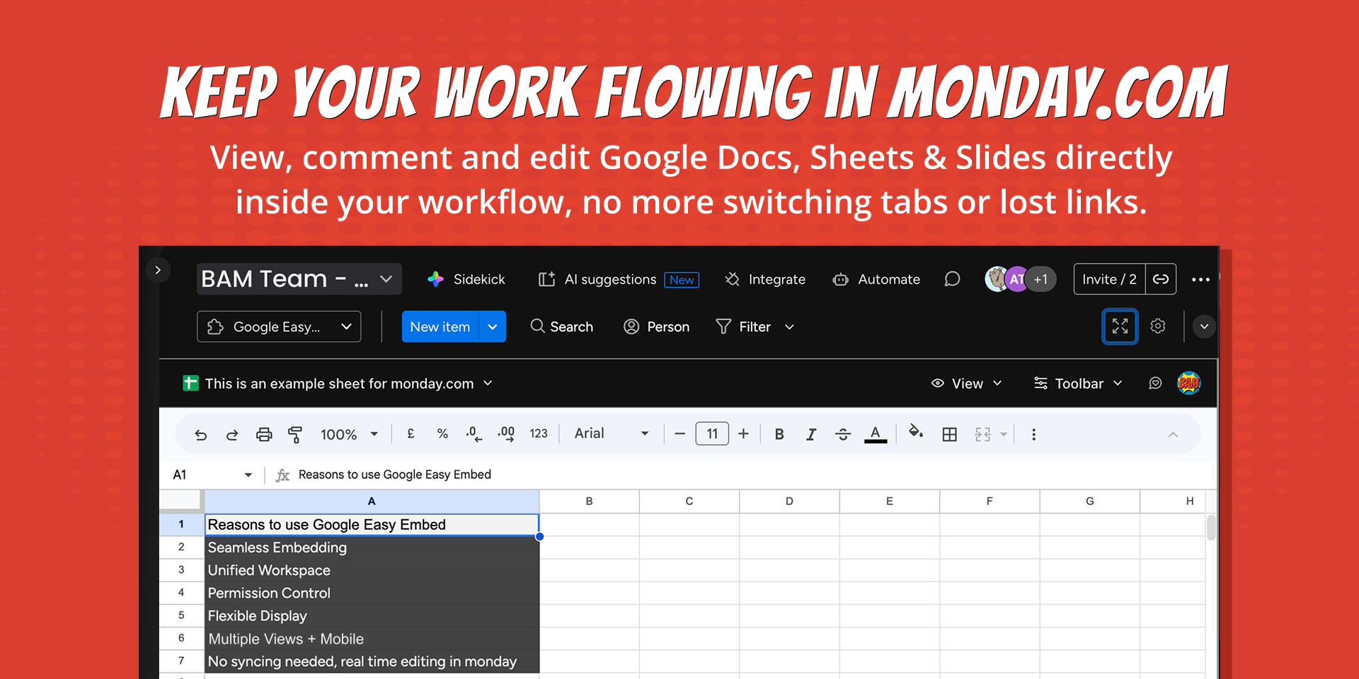 Google Easy Embed — workflow