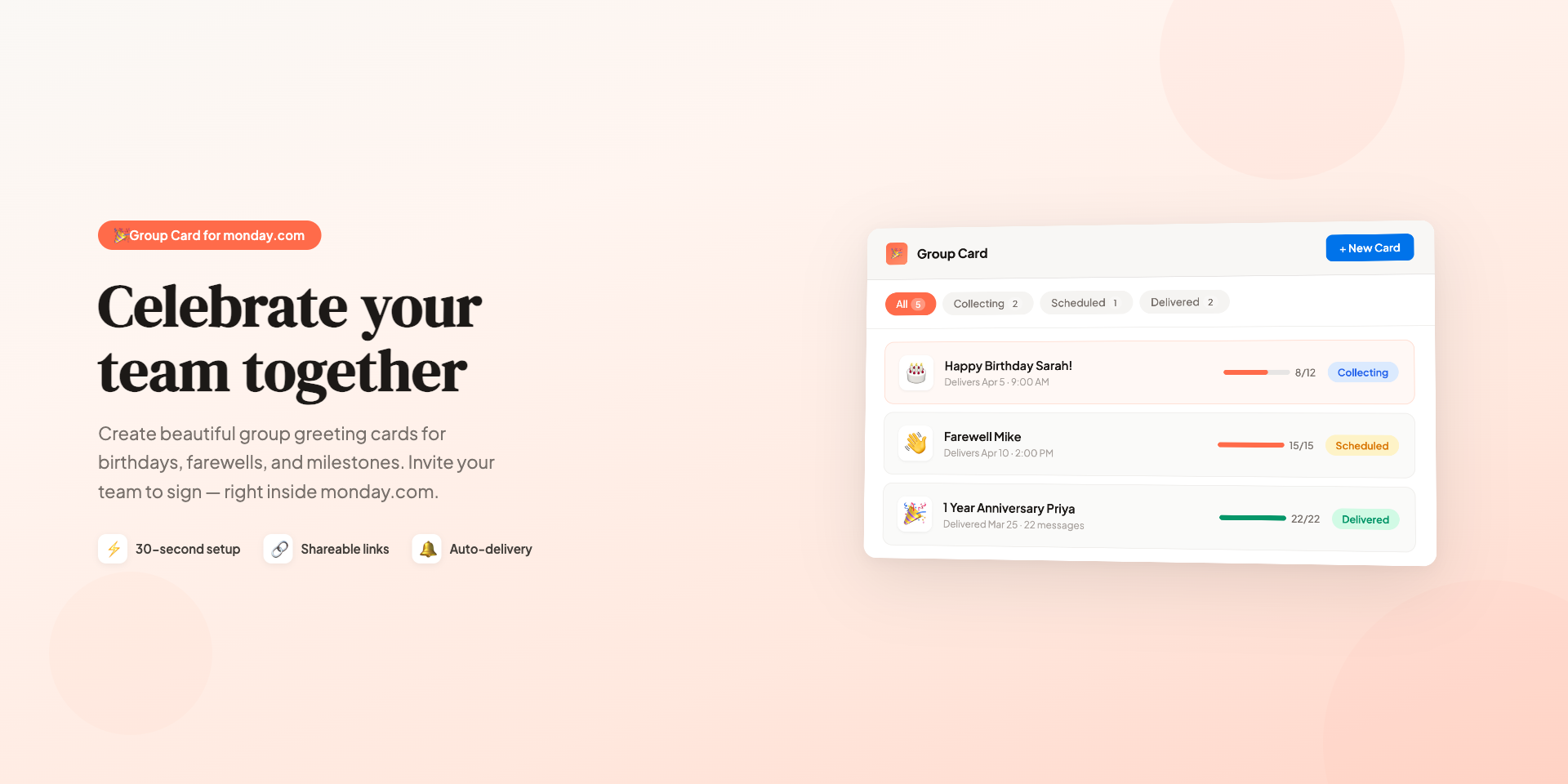 Group Card — celebrate together