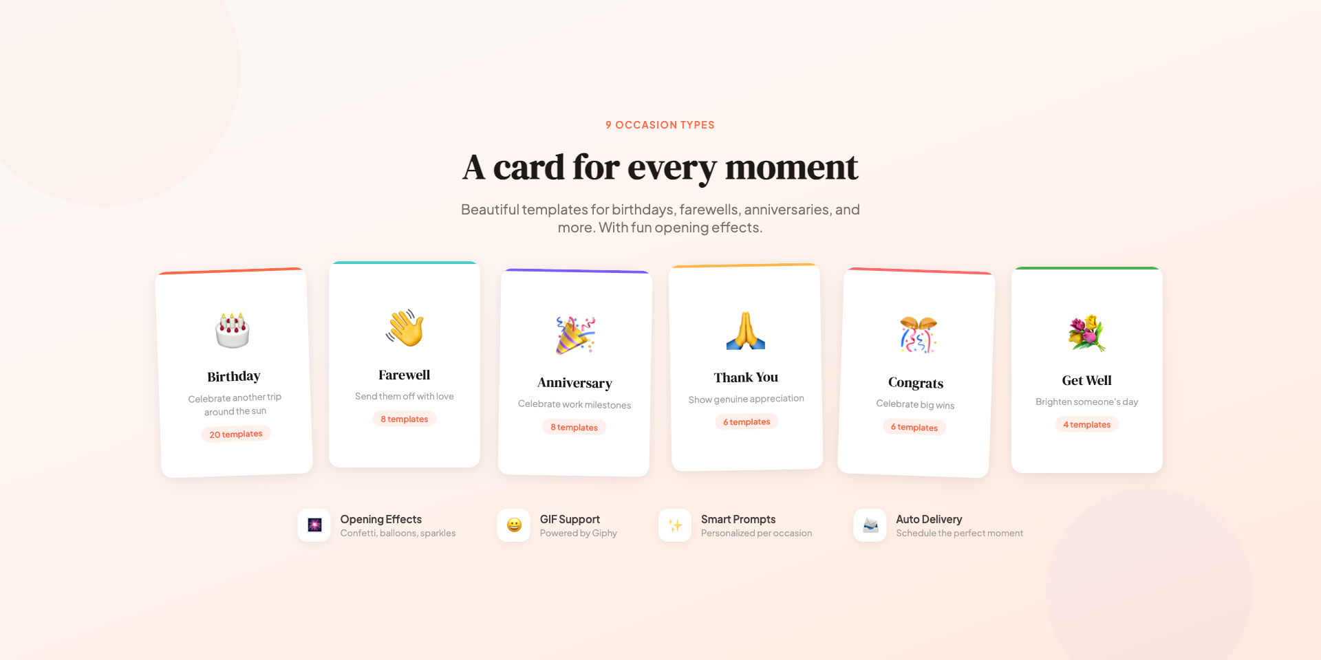 Group Card — occasions